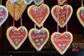 Some gingerbread hearts in the Salzkammergut Royalty Free Stock Photo